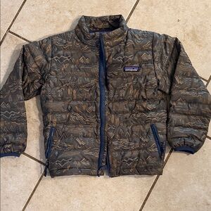 Patagonia Kids' Geometric Puffer Jacket - Gray and Brown